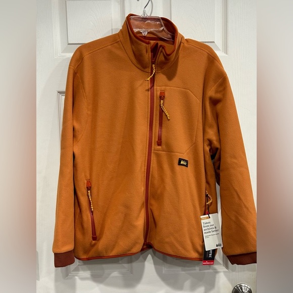 REI Women’s L Large Trailsmith Fleece Jacket NWT Washed Orange Polartec - Picture 1 of 13